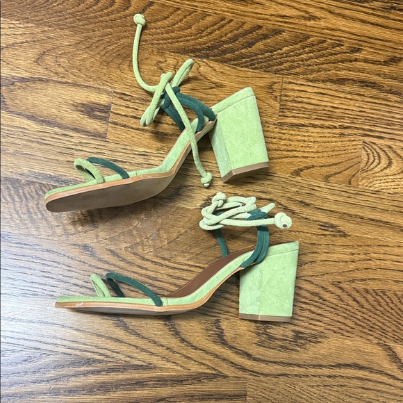 ALOHAS Lime and Forest Green Strappy Sandals - Picture 2 of 2